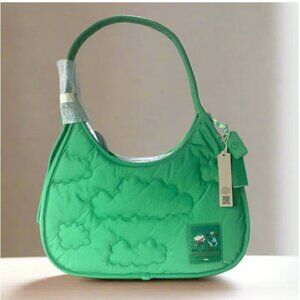 Coach Coachtopia Loop Ergo Bag Cloud Quilting Green Shoulder 90s Bag CV875